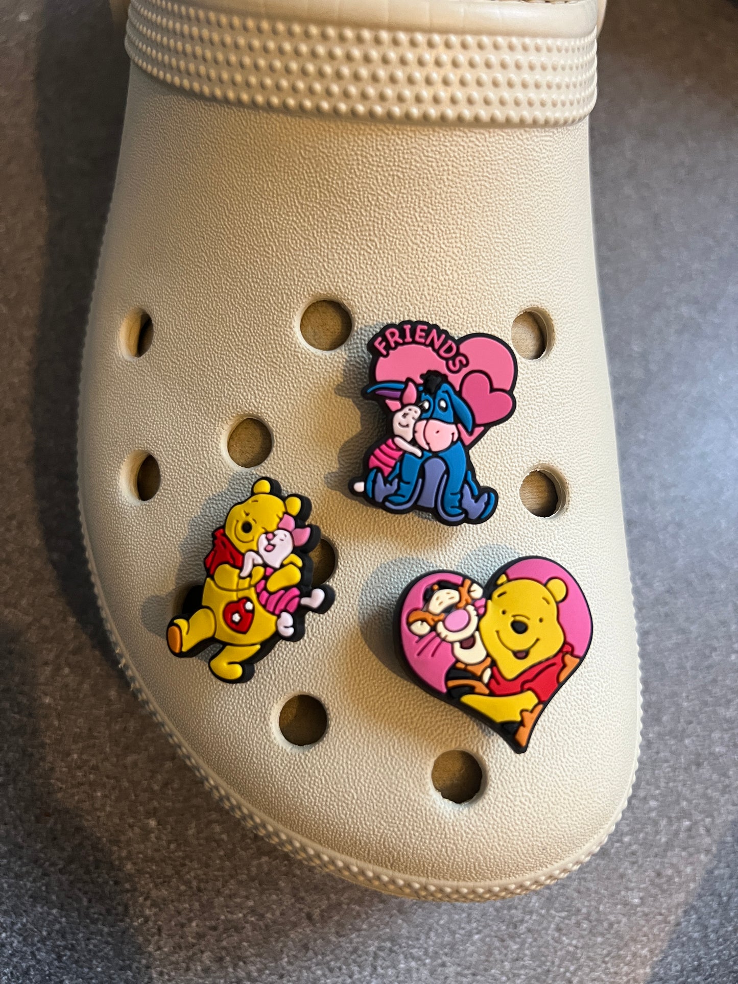 Yellow bear and friends shoe charm collection