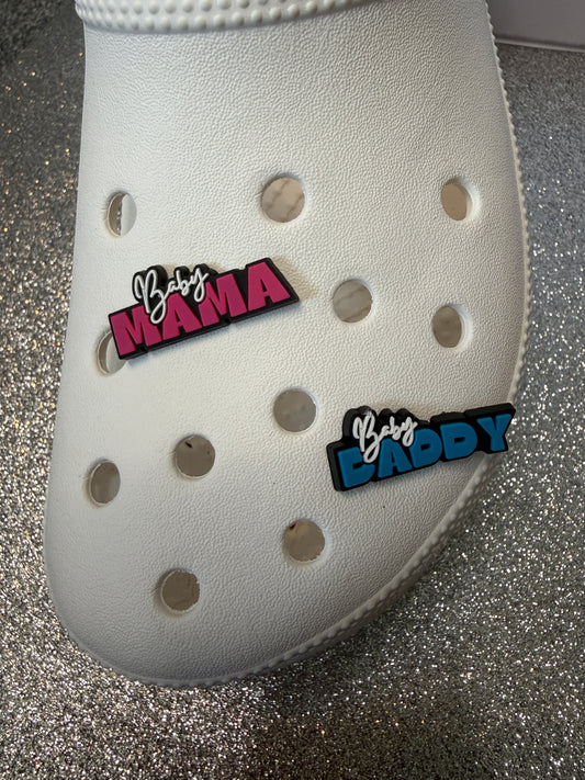 Baby mama/daddy shoe charm collection
