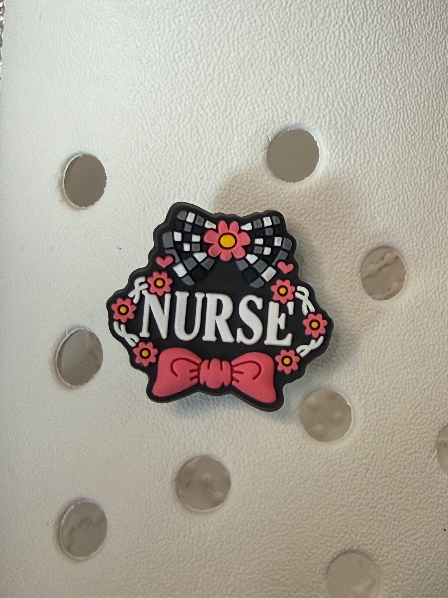Pink Midwife and Nurse shoe charm collection