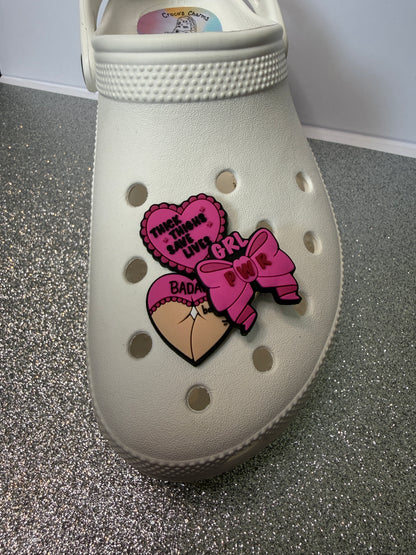 Thick thigħs girl power shoe charm collection