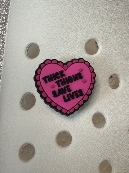 Thick thigħs girl power shoe charm collection