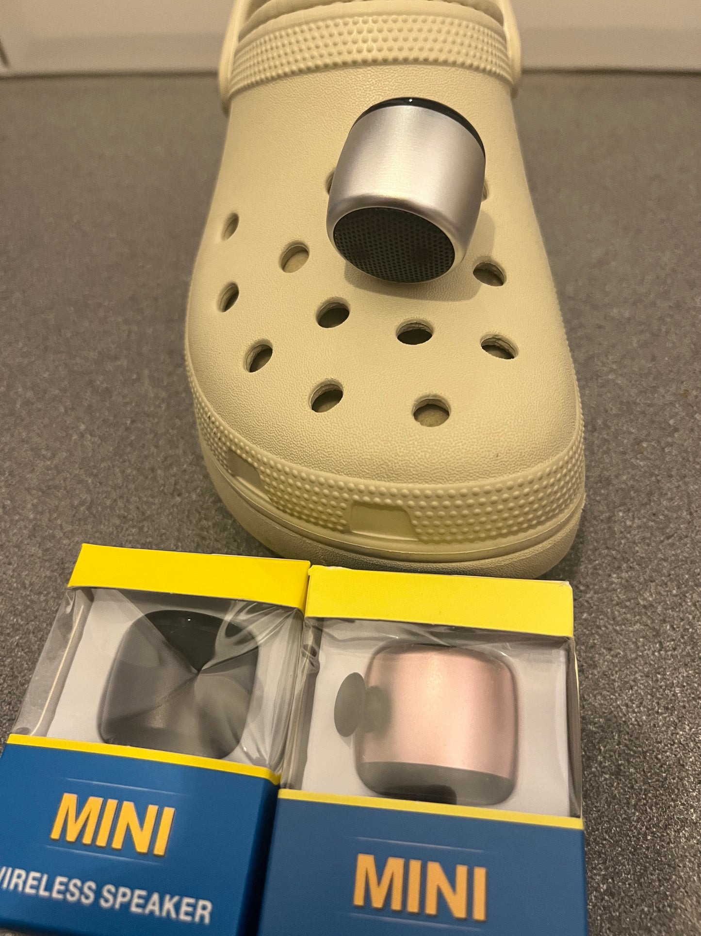 Bluetooth Speakers for Crocs in Silver, Pink or Black - Chargable (Charger included)