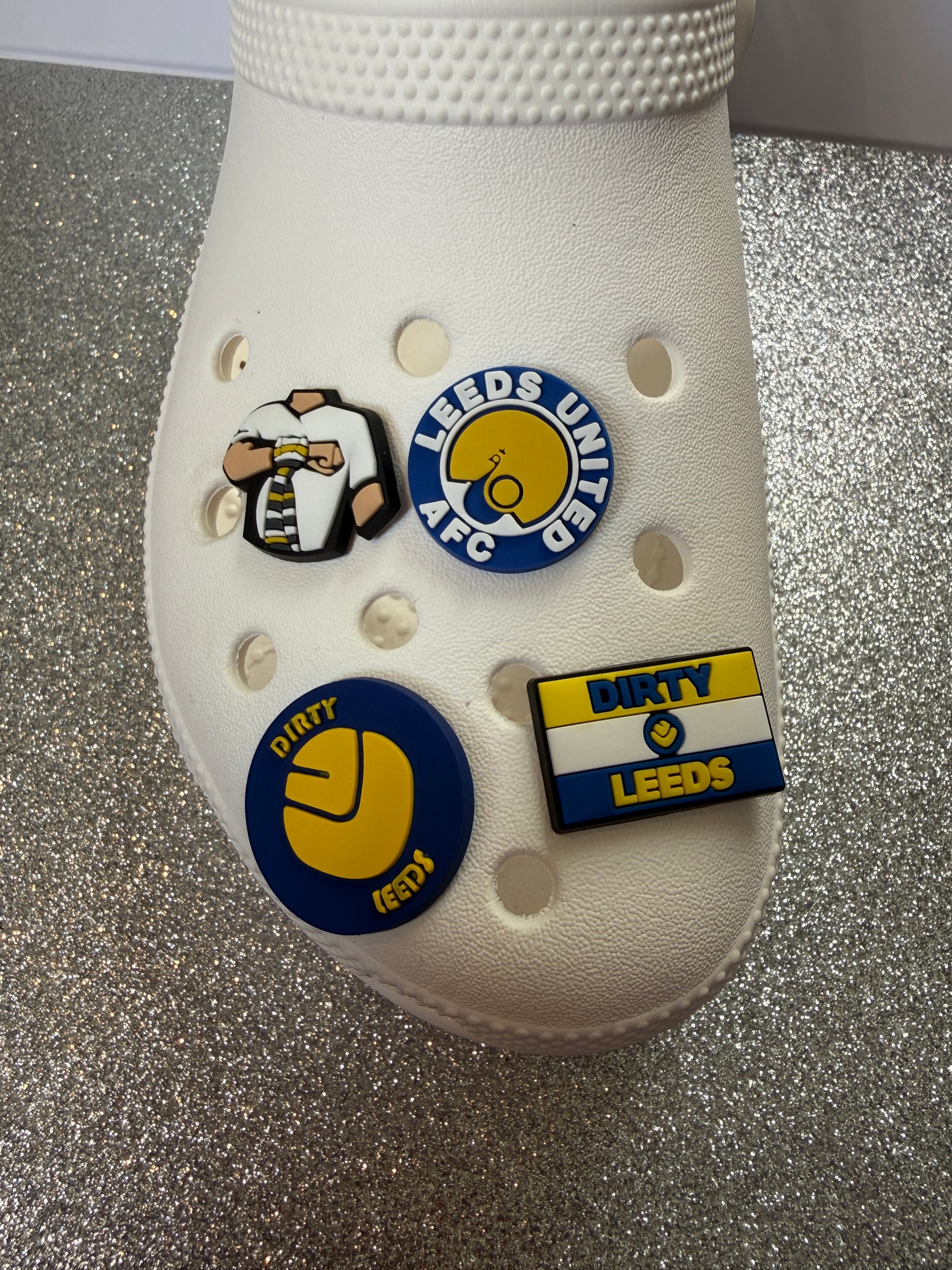 X4 football team shoe charm BUNDLES - sheffield, leicester, tottenham, everton, liverpool, manchesteretc...