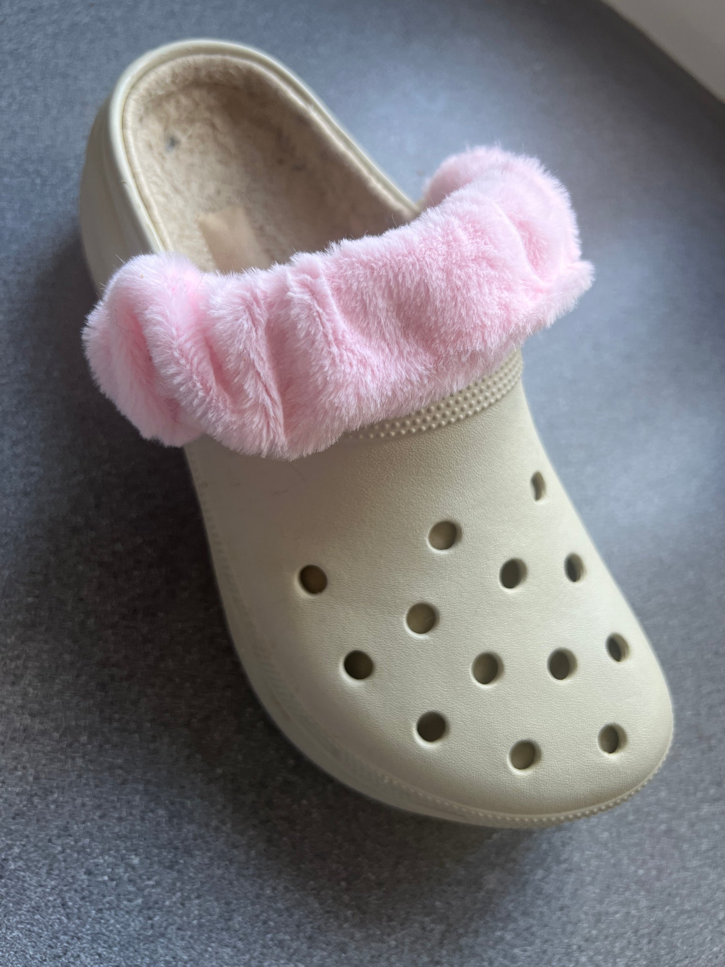 x2 pair of shoe strap covers - fluffy/silk gem. For adult shoes and smaller ones for children's