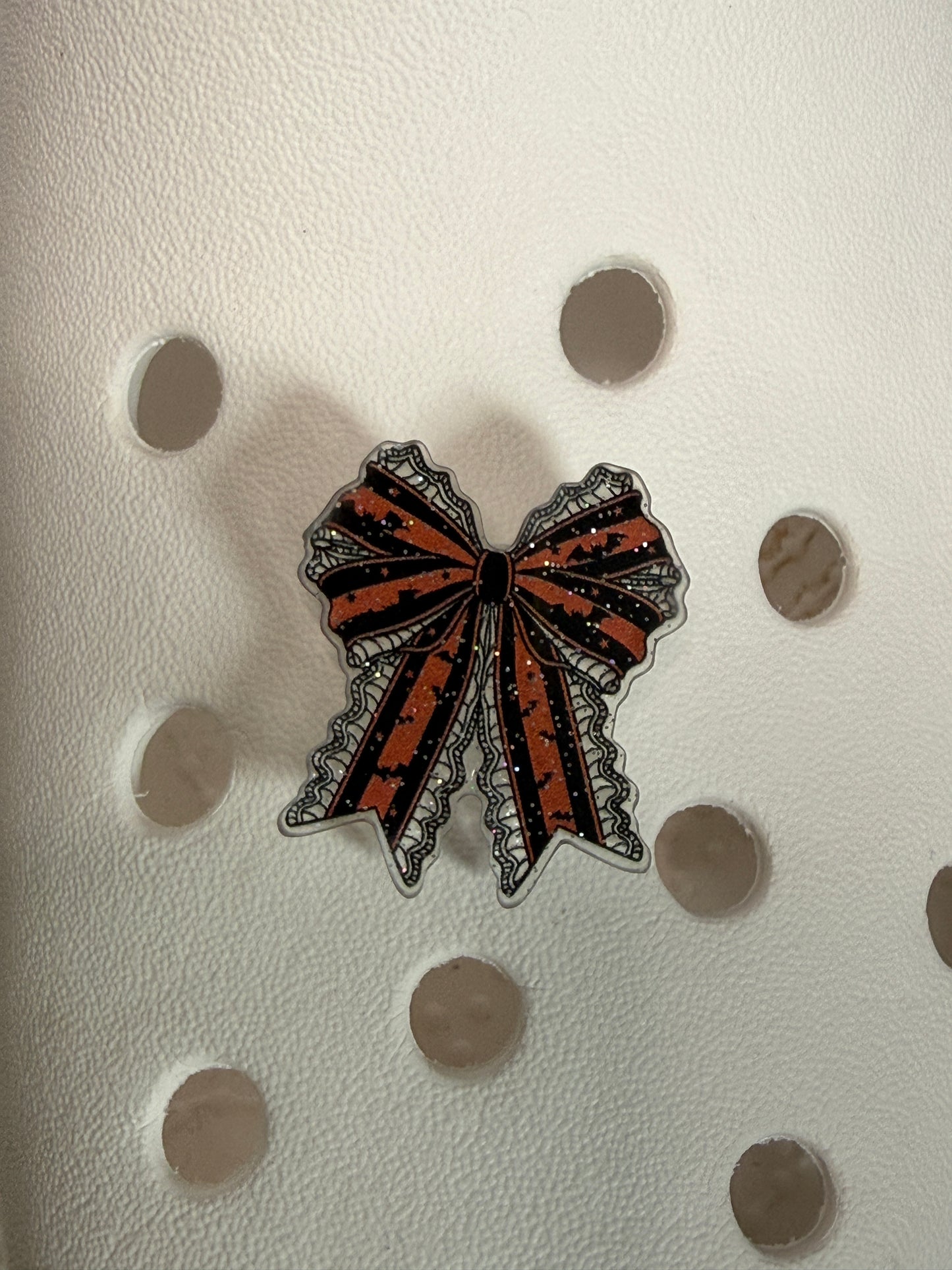 Resin bow gothic/halloween shoe charm collection
