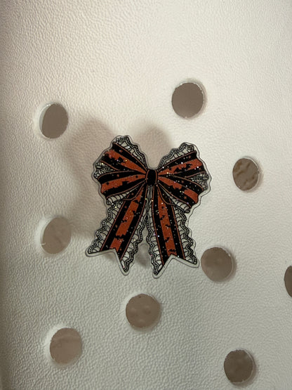Resin bow gothic/halloween shoe charm collection