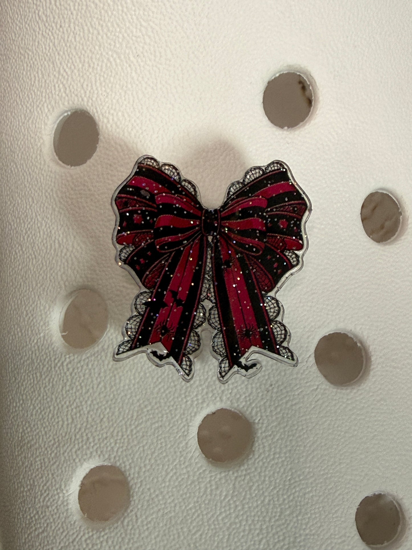 Resin bow gothic/halloween shoe charm collection