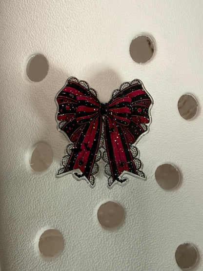 Resin bow gothic/halloween shoe charm collection