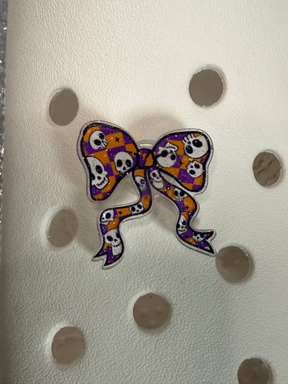 Resin bow gothic/halloween shoe charm collection