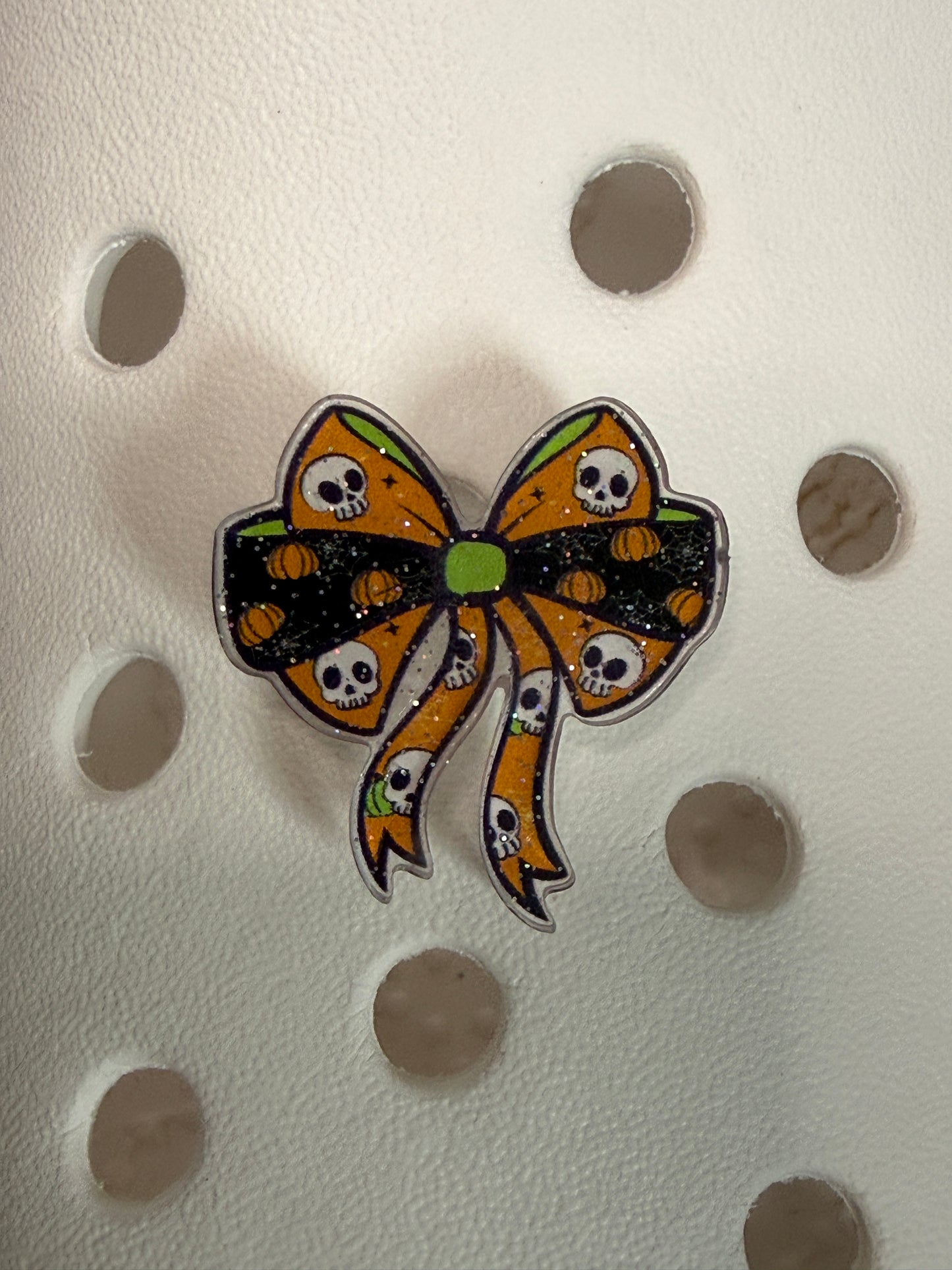 Resin bow gothic/halloween shoe charm collection