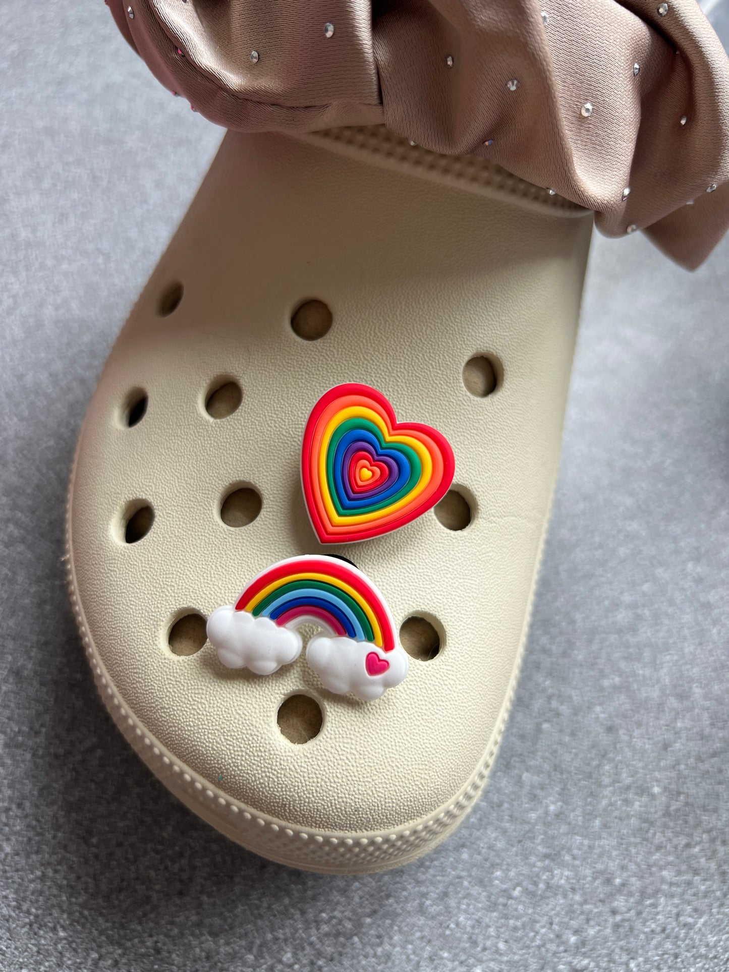 Rainbow shoe charm collection