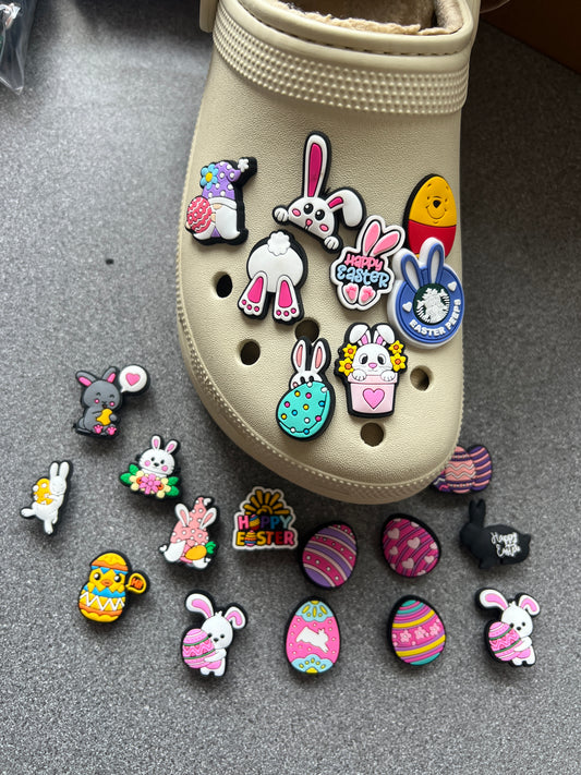 Discounted Easter shoe Charm collection- Bunny, eggs etc...