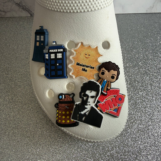 Dr who shoe charm collection - moisturise me David Tennant
