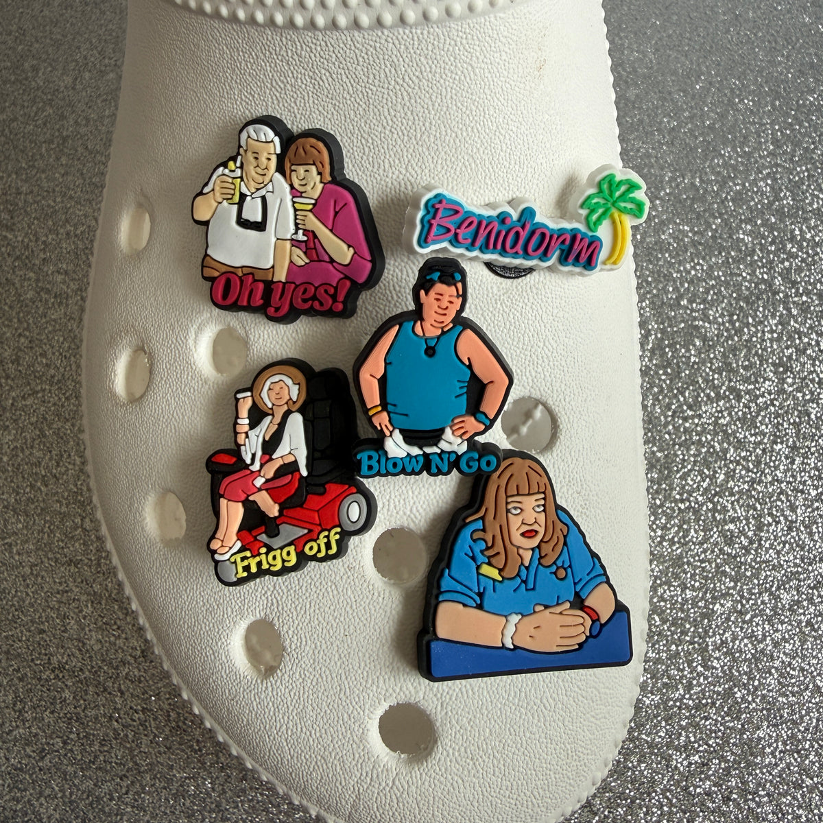 Benidorm tv show shoe charm collection - Solana, Madge -