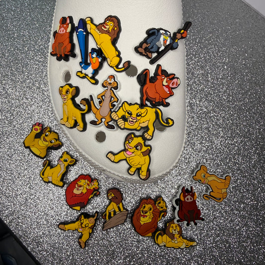King of the lionn cartoon lion shoe charm collection