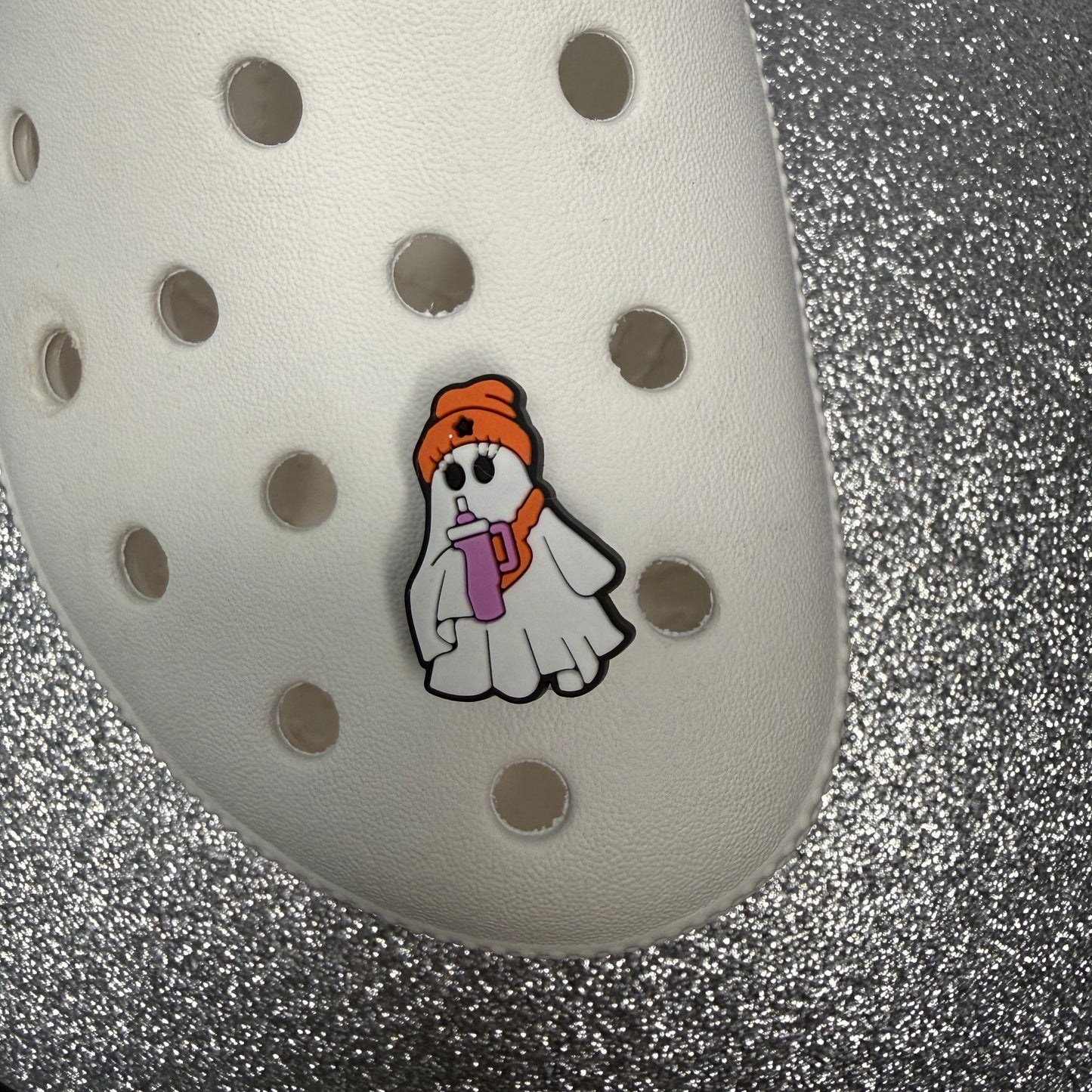 Cutesy ghost shoe charm collection