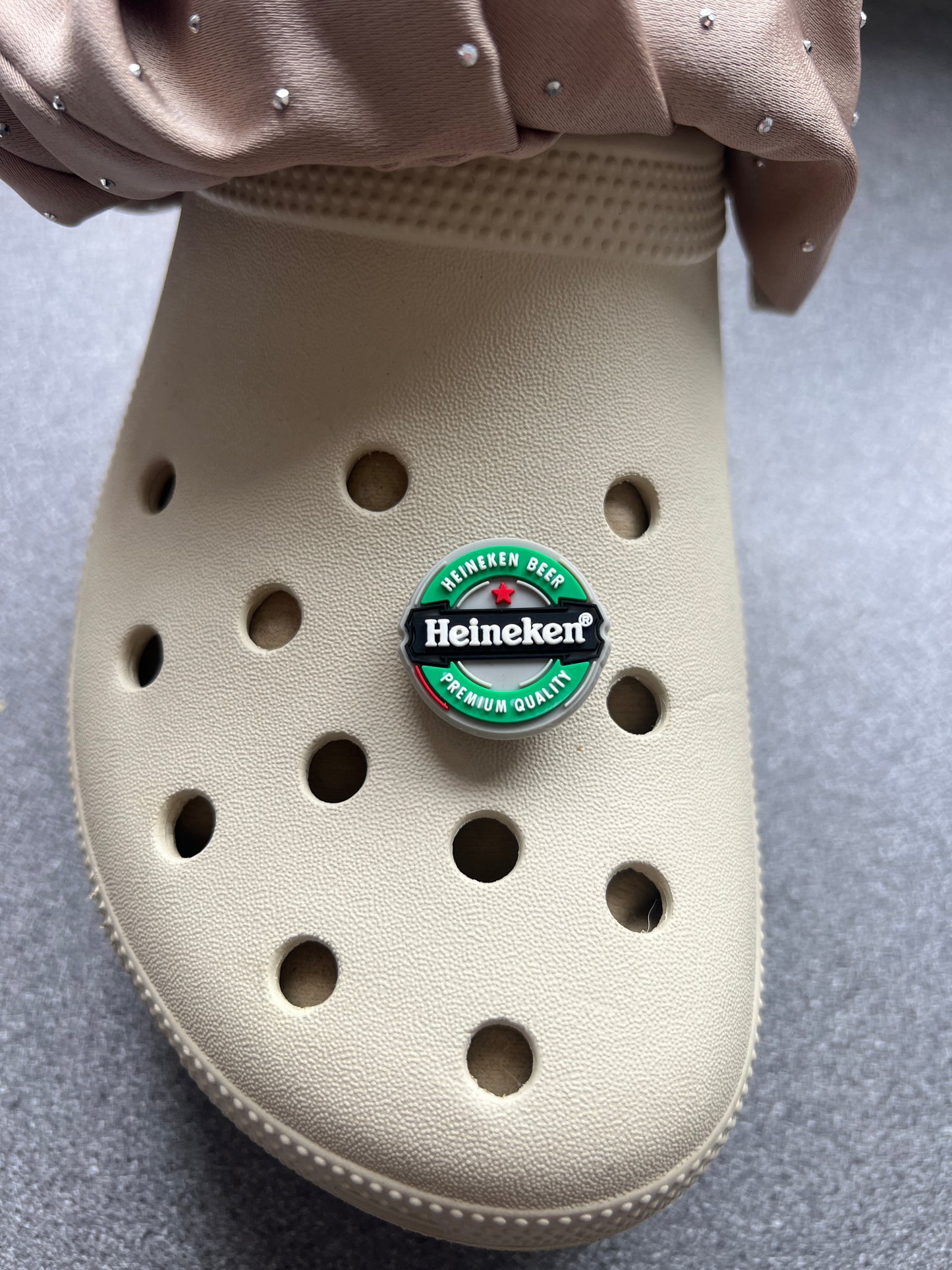 Heinek3n beer shoe charm