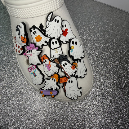 Cutesy ghost shoe charm collection