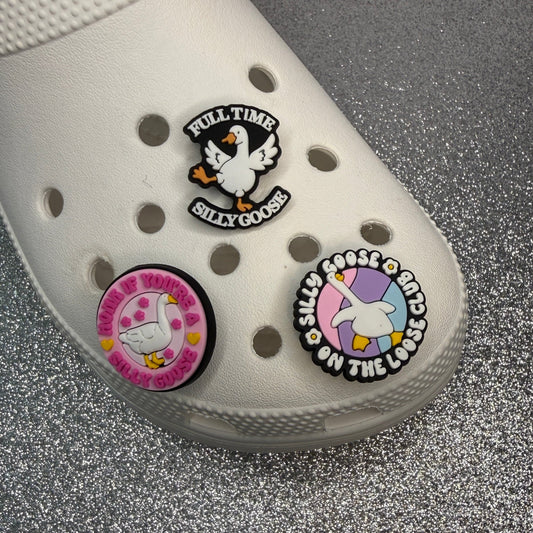 Silly goose shoe charm collection