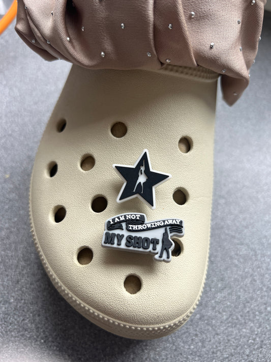 x2 Hamiltoņ musical shoe charm bundle