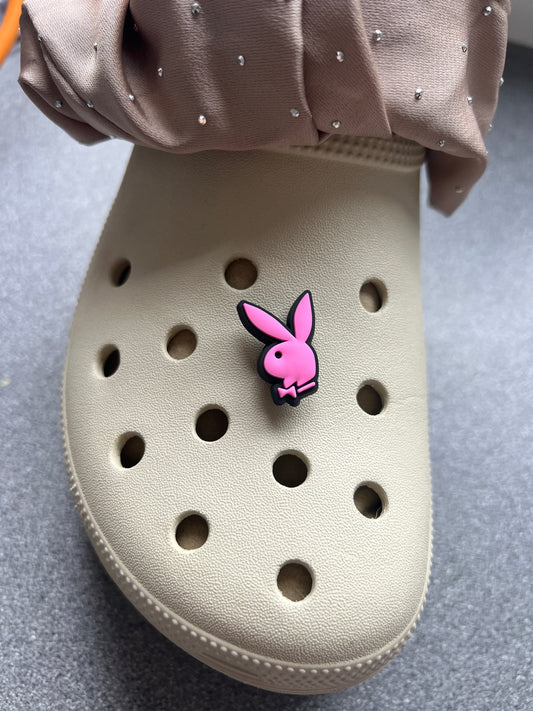 Play pink bunny shoe charm