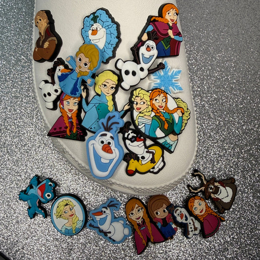 Freezing cold ice princess shoe charm collection
