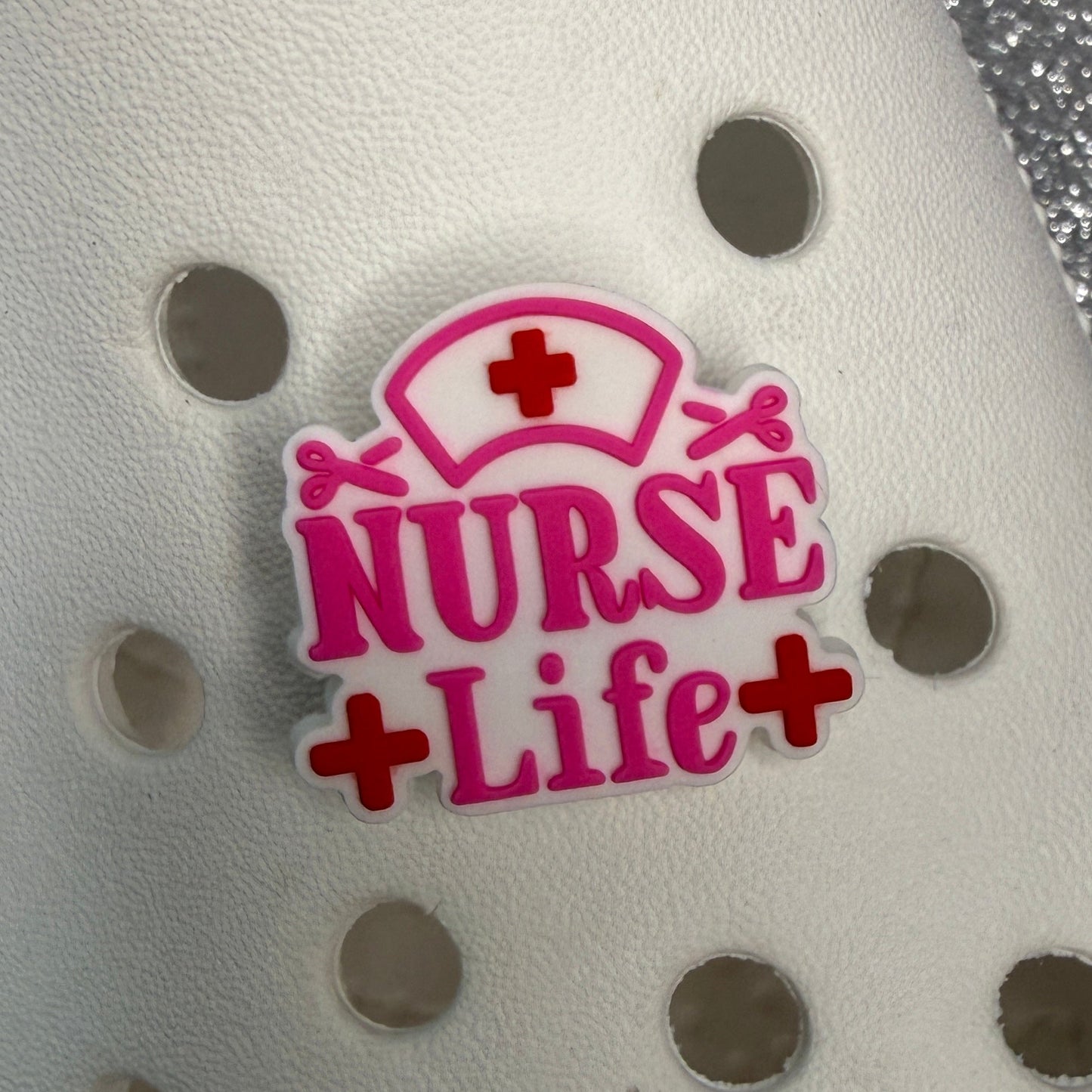 Pink Midwife and Nurse shoe charm collection
