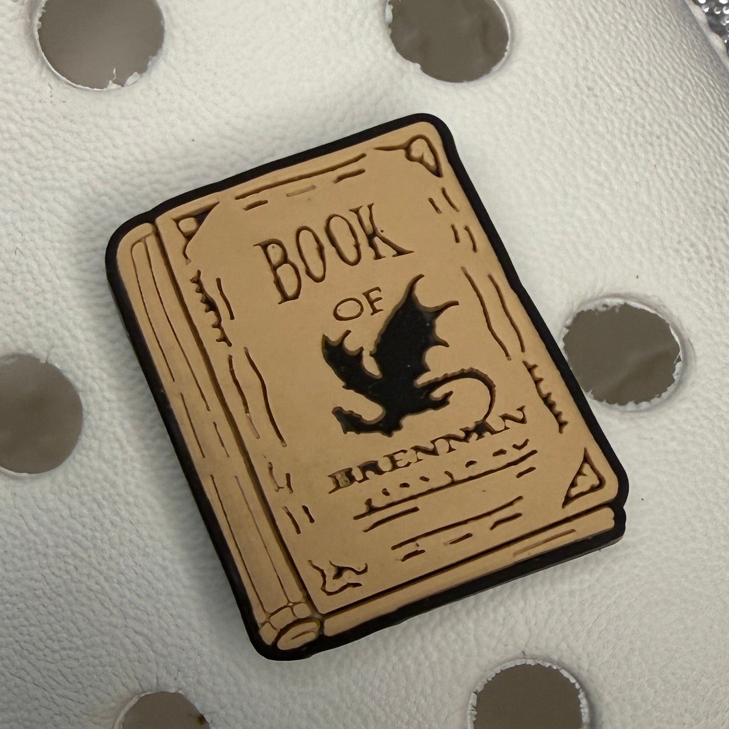 Fourth wing dragon book shoe charm
