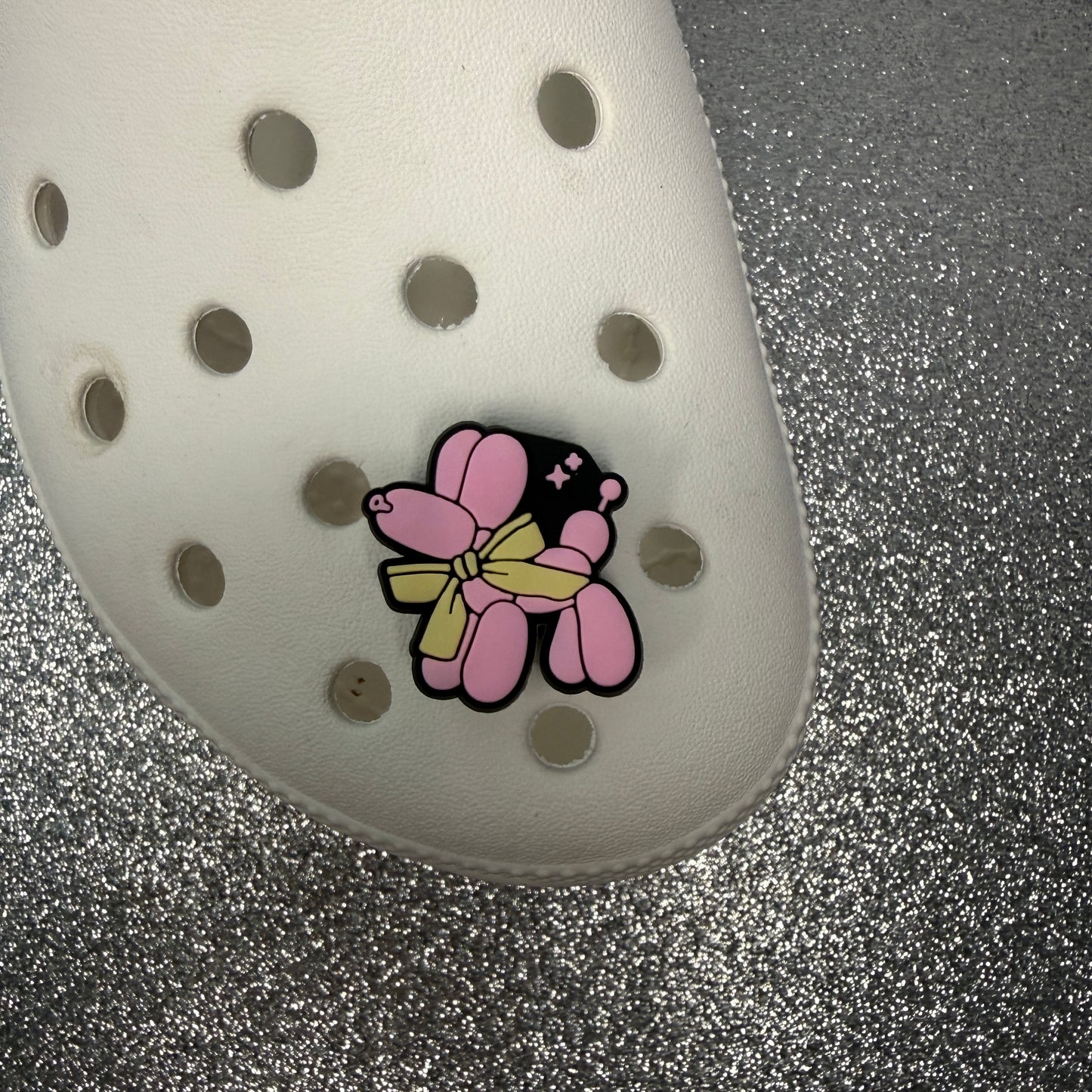 Cutesy balloon dog shoe charm collection