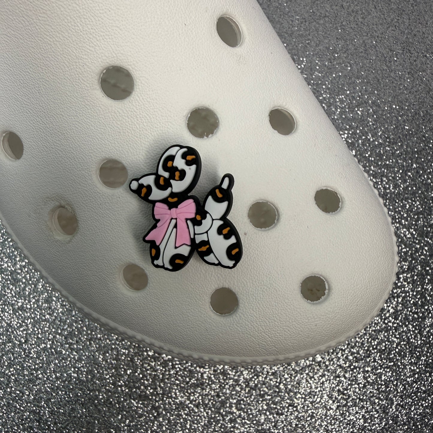 Cutesy balloon dog shoe charm collection