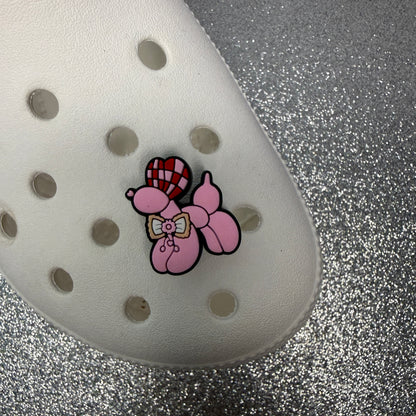 Cutesy balloon dog shoe charm collection