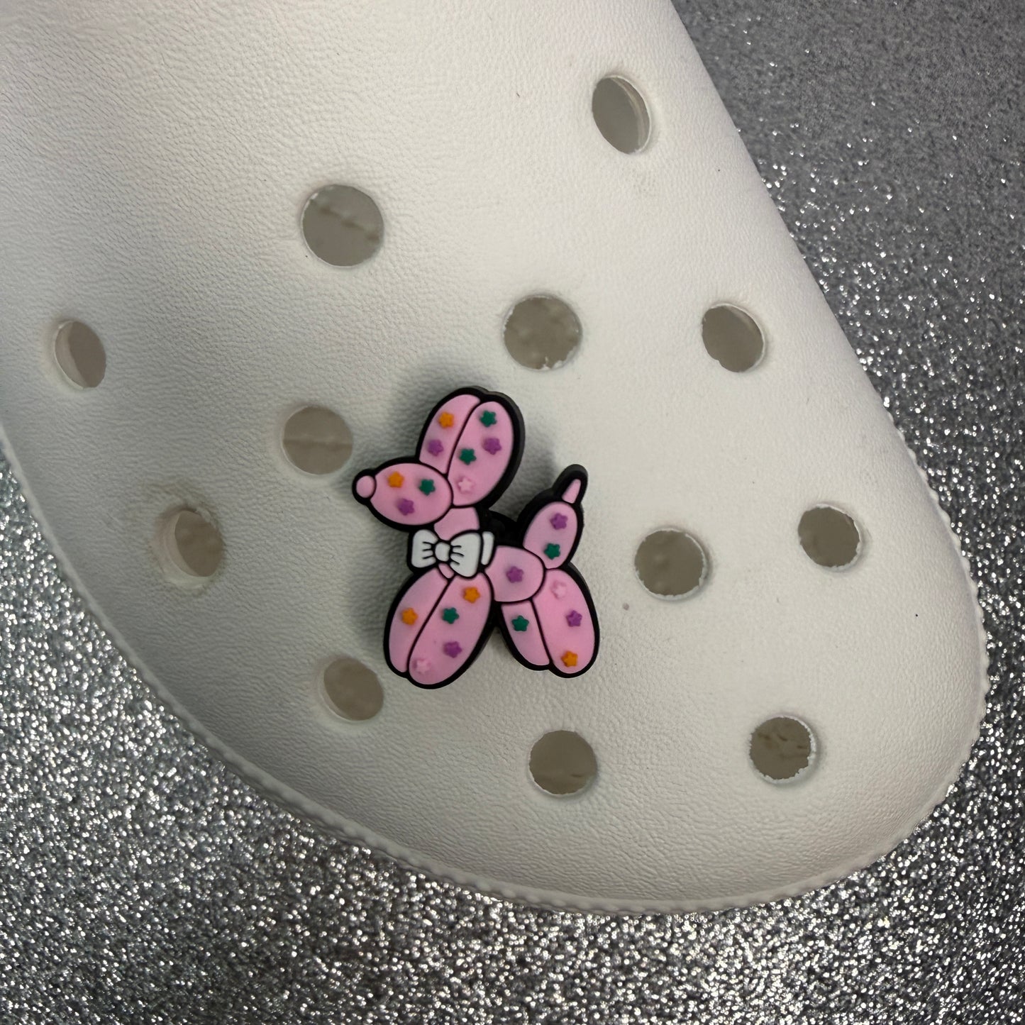 Cutesy balloon dog shoe charm collection