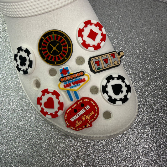 Las vegas poker shoe charm collection