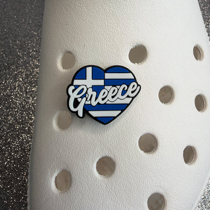 Greece holiday inspired shoe charm collection - Athens, Crete