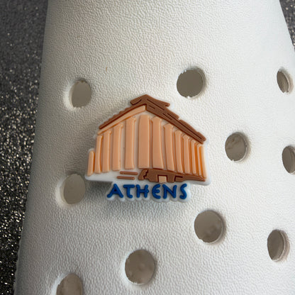Greece holiday inspired shoe charm collection - Athens, Crete