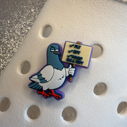 Pigeon lovers shoe charm collection