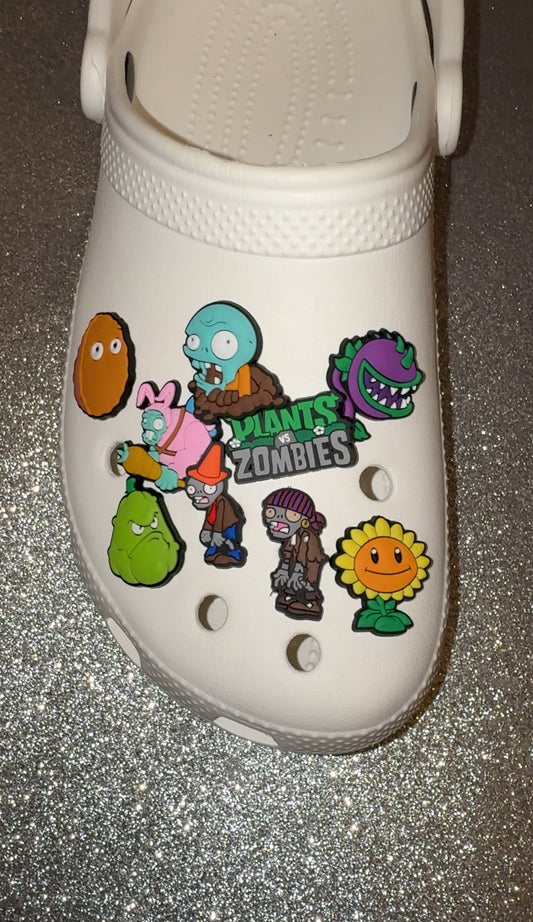 Plants vs zombies shoe charms