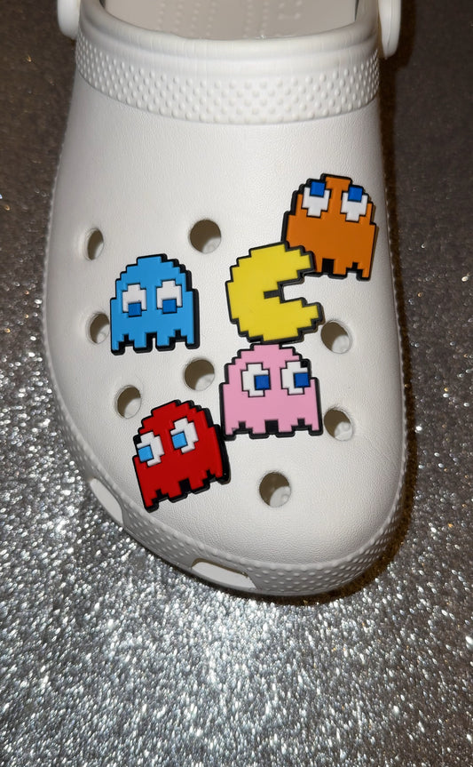 Pac retro game shoe charm collection