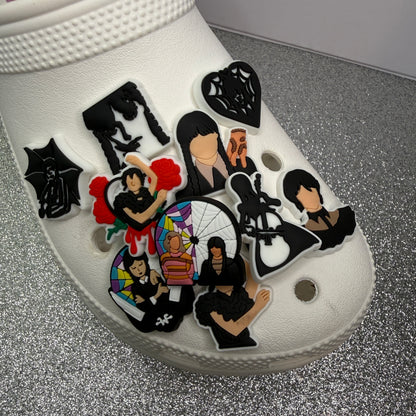 Wednesday TV shoe charm collection