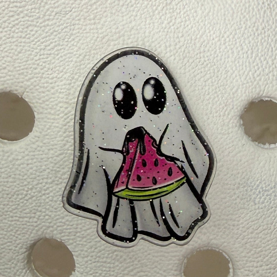 Sparkly resin pink halloween charms - ghost cups, watermelon etc...