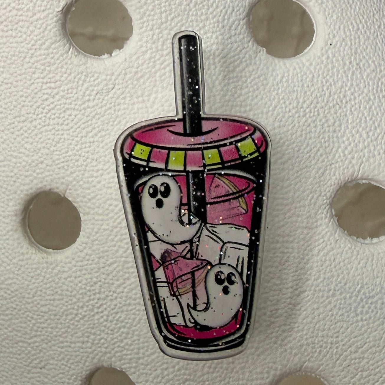 Sparkly resin pink halloween charms - ghost cups, watermelon etc...