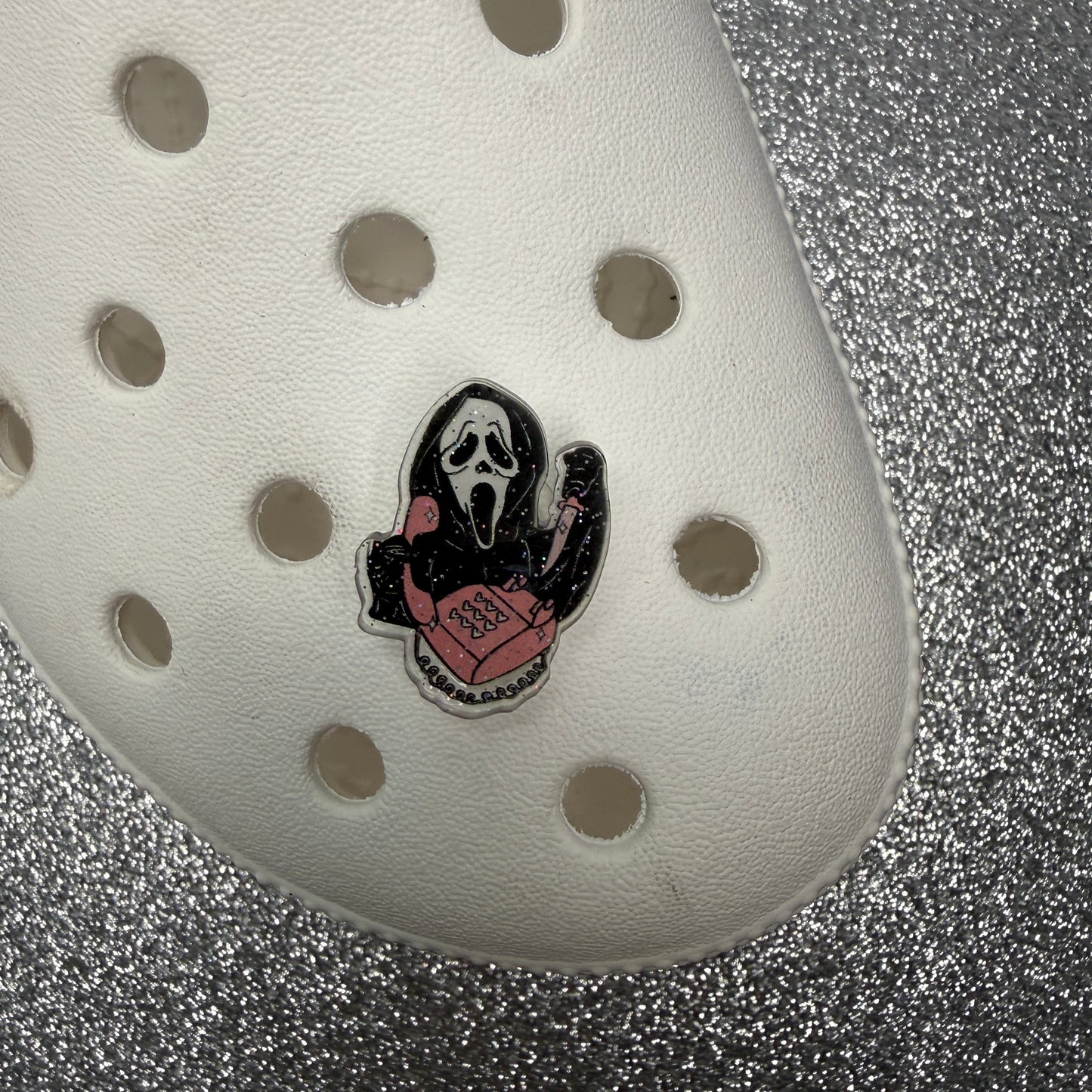 Ghost face / Horror Character RESIN Sparkle shoe charm collection