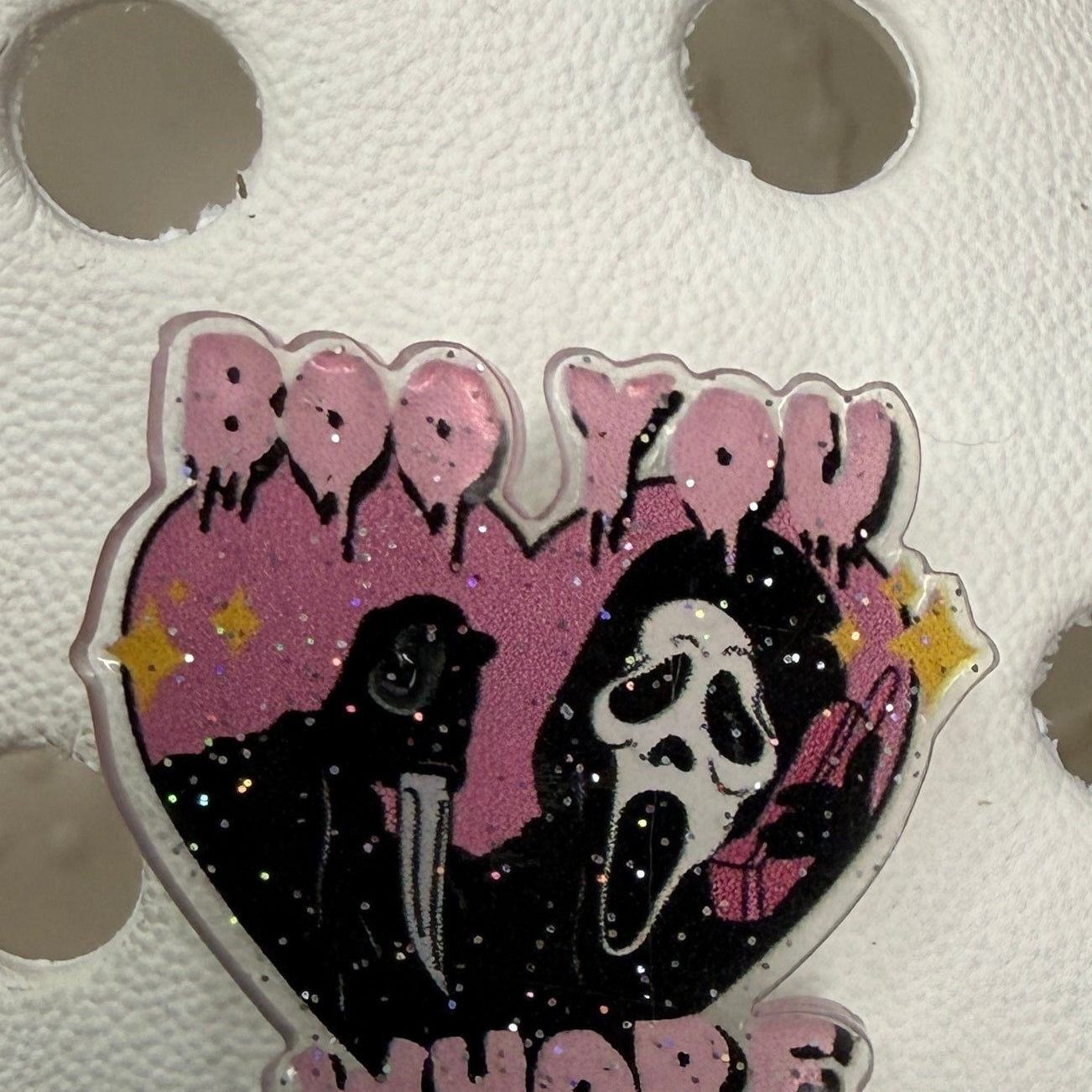 Ghost face / Horror Character RESIN Sparkle shoe charm collection