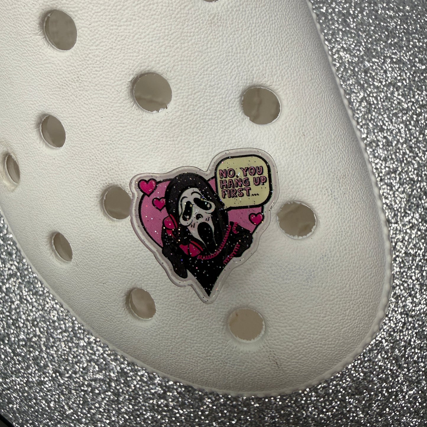 Ghost face / Horror Character RESIN Sparkle shoe charm collection