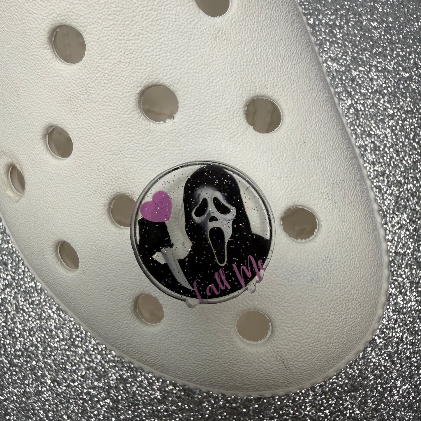 Ghost face / Horror Character RESIN Sparkle shoe charm collection