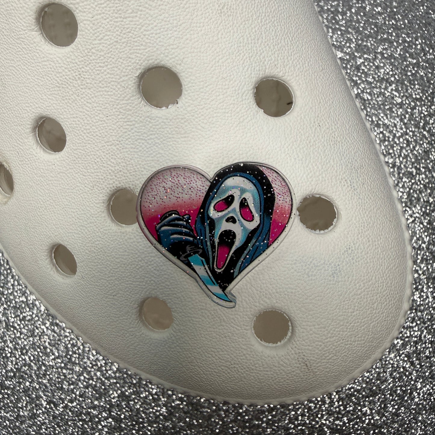 Ghost face / Horror Character RESIN Sparkle shoe charm collection