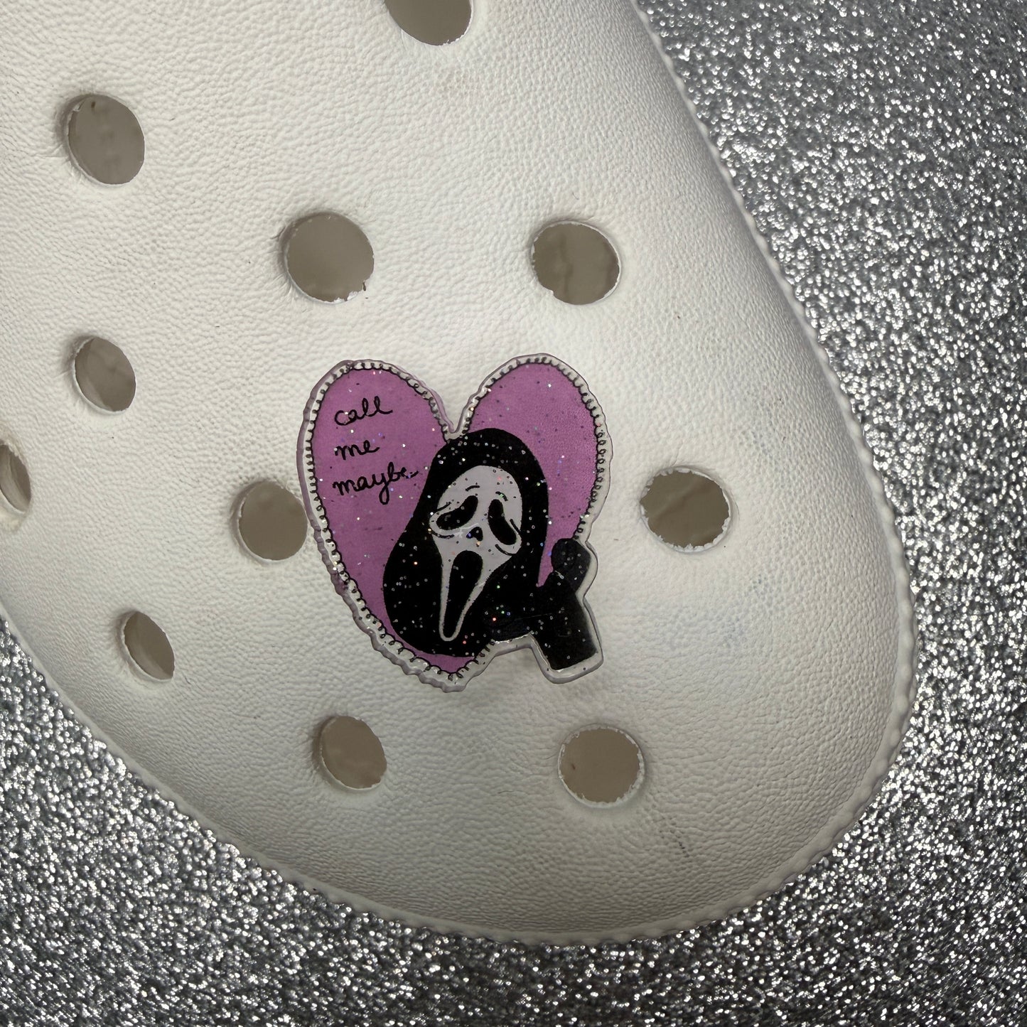 Ghost face / Horror Character RESIN Sparkle shoe charm collection