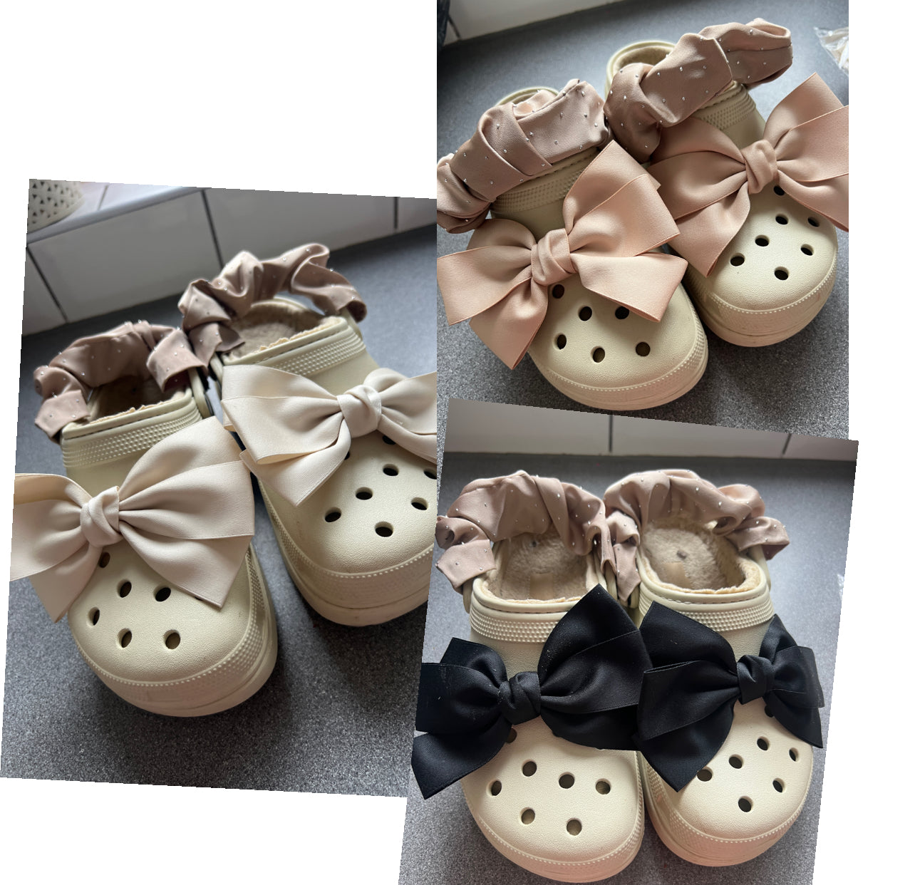 x2 clog bows - multiple colours COMES IN PAIRS