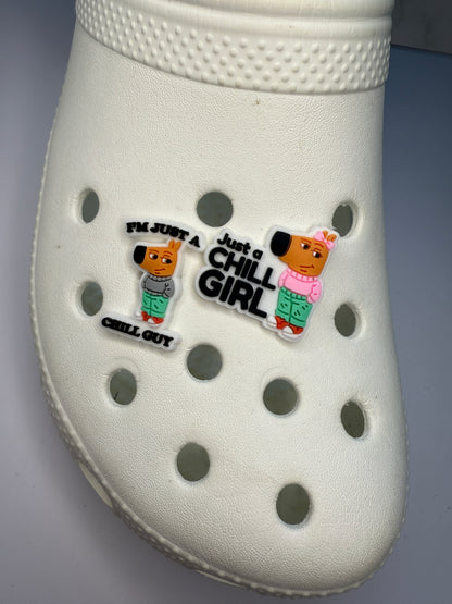 Just a chill guy / just a chill girl shoe charm collection