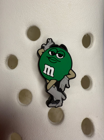 Individual Coloured chocolate M shoe charms